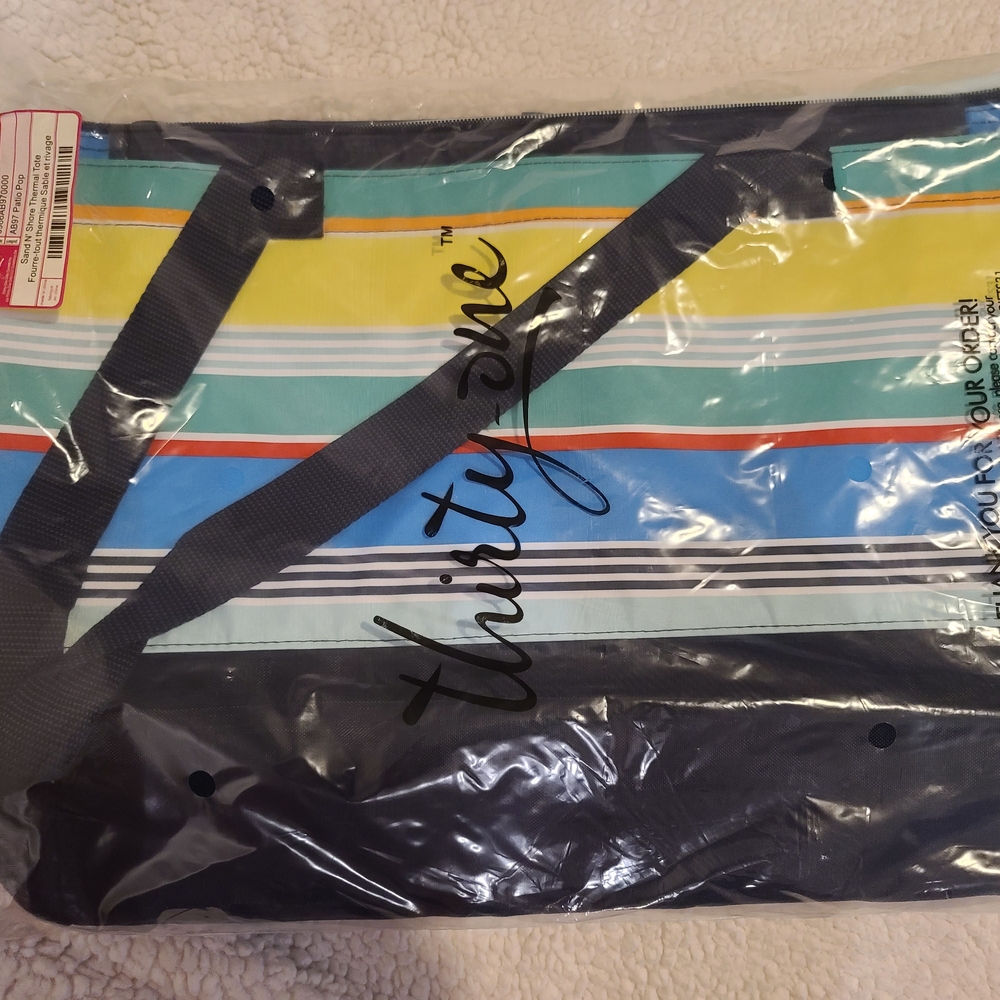 Thirty-One Striped Tote Bag